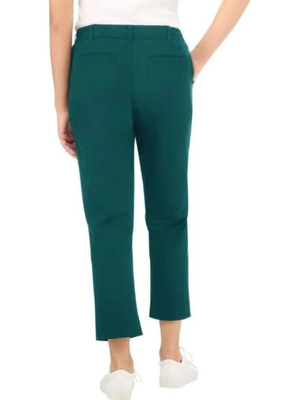 NWT Kirkland Signature Women's 14 Green Travel Pants Cargo zip M1227 - Picture 2 of 12